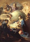 PELLEGRINI, Giovanni Antonio The Nativity with God the Father and the Holy Ghost china oil painting reproduction